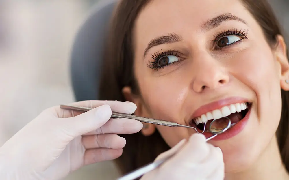 Composite bonding smiling patient