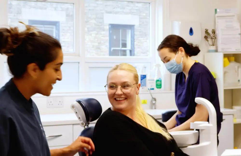 Patient in dental surgery